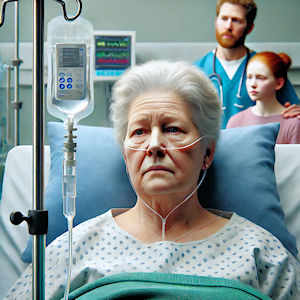 woman in hospital